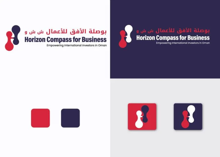 horizon compass for business logo