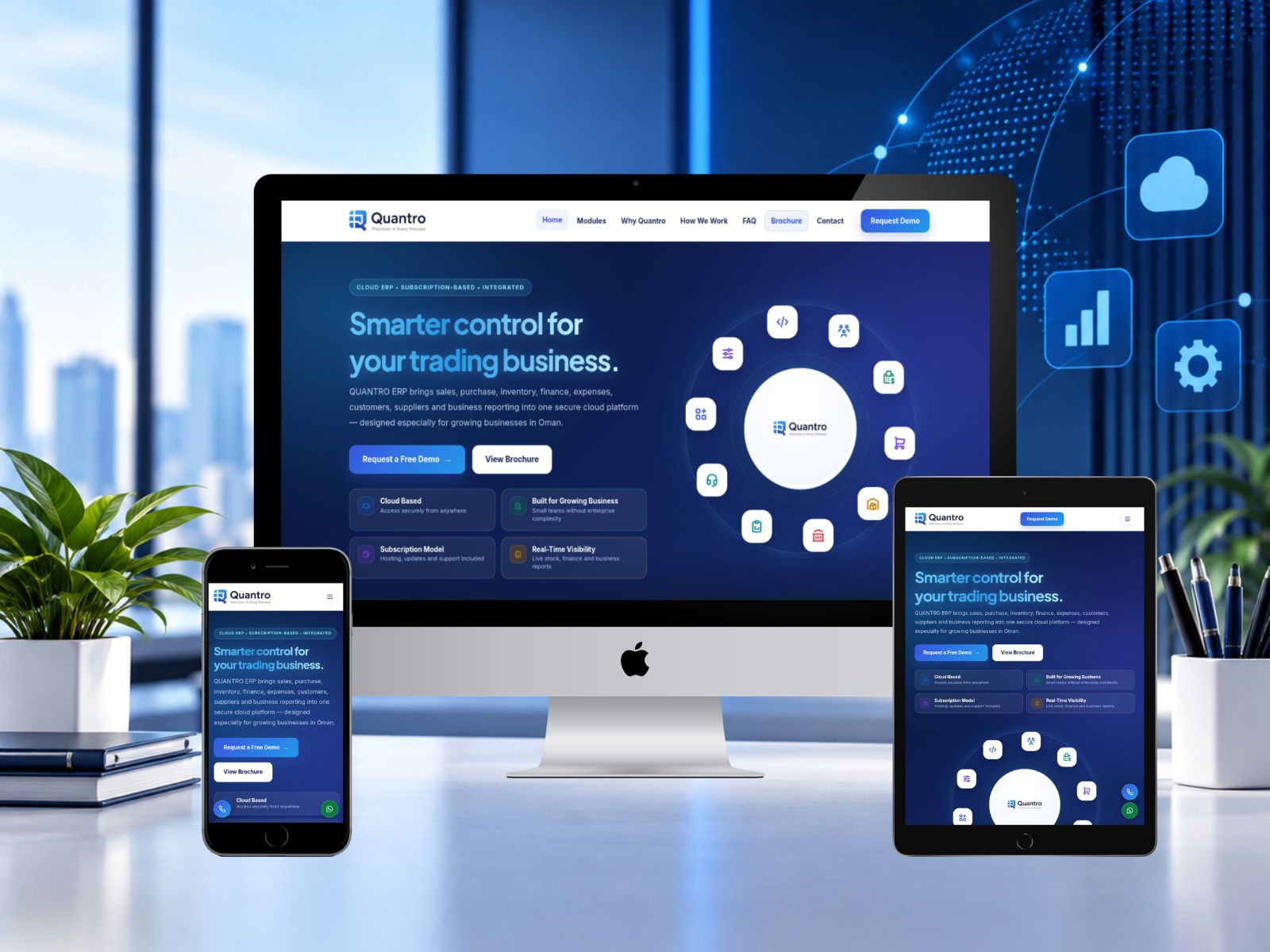 Gazelle Business Solutions » Best Website Design Company and Digital Marketing Agency quantro erp responsive website